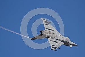 Military jet on traning photo