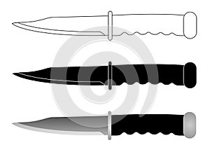 Military knife set illustration