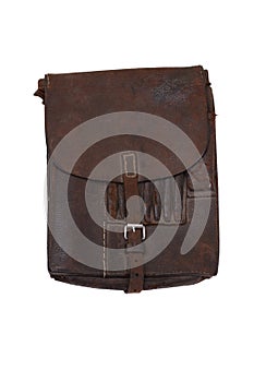 Military leather map-case of the german officer