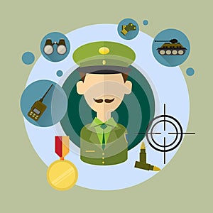 Military Man Commander Icon