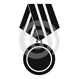 Military medal icon, simple style