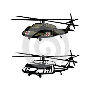 Military medevac helicopter helicopter design illustration photo