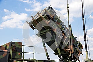 military mobile MIM-104 Patriot surface-to-air missile SAM system.