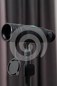 A military monocular with a large radius of action.