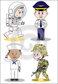 Military occupation children character