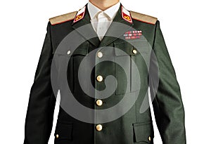 Military officer in uniform suit 