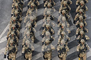Military parade celebrating Romania`s National Day