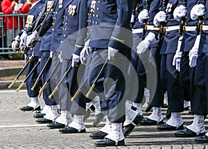 Military parade during the ceremonial