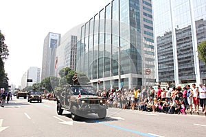 Military parade of Independence Day in Rio, Brazil