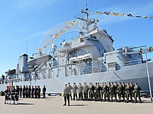 Military parade of seafarers,Lithuania