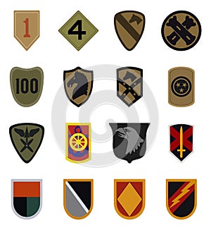 Military patches vector