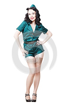 Military pin-up woman