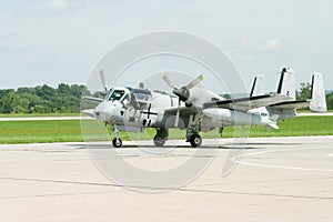 Military Plane on the Runway