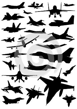 Military plane vector photo