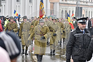 Military and police officers at a national event