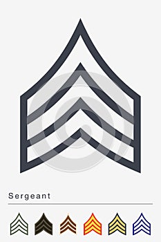 Military Ranks and Insignia. Stripes and Chevrons of Army