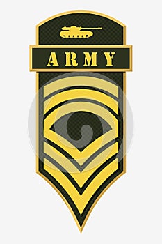 Military Ranks and Insignia. Stripes and Chevrons of Army