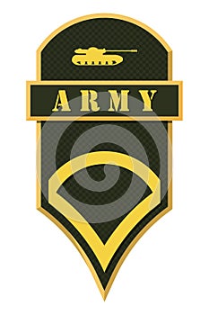 Military Ranks and Insignia. Stripes and Chevrons of Army