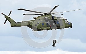 Military rescue helicopter