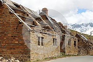Military ruins of Camp des Fourches, Alps Maritime, France photo