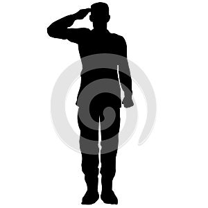 Military salute vector illustration by crafteroks photo