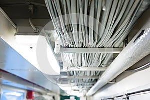 Military ship cable bunch.