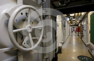 Military ship interior