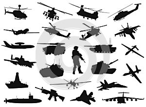 Military silhouettes