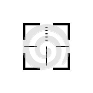 Military sniper rifle scope collimator sight icon photo