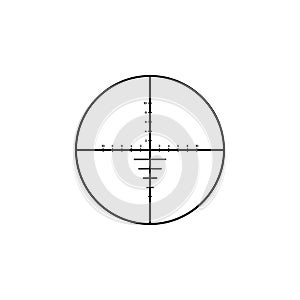 Military sniper rifle scope collimator sight icon photo