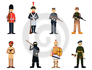 Military soldier character weapon symbols armor man silhouette forces design and american fighter ammunition navy