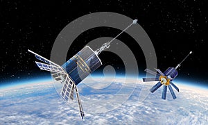 Military space navigation-communications satellites