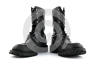Militare stile nero scarpe 