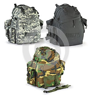 Military or survival hunters backpacks set