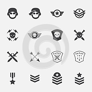 Military symbol icons . vector . illustration.