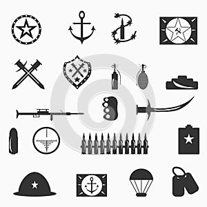 Military symbols vector illustration