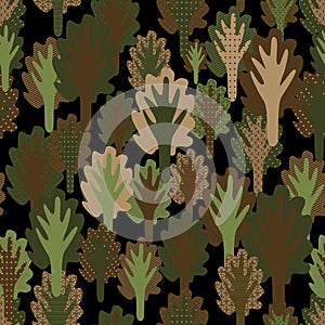 Military texture with deciduous trees