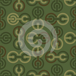 Military texture. Soldier camouflage ornament. khaki green background. Geometric Army seamless pattern