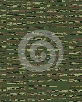 Military texture. Soldier camouflage ornament. khaki green background. Geometric Army seamless pattern