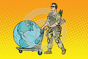 Military tourism, the mercenary with a cart Earth