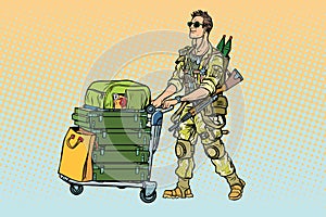 Military tourism, the mercenary with a Luggage