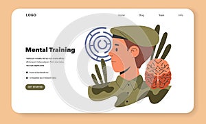 Military Training. Flat Vector Illustration
