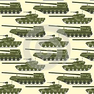 Military transport technic army war tanks industry technic armor system armored personnel camouflage seamless pattern