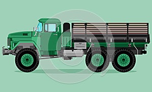 Military transport truck vector illustration