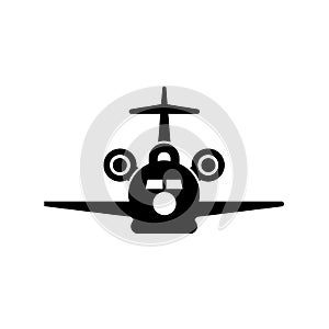 Military transportation plane icon vector