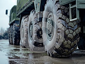 Military Truck on Rough Terrain