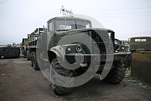 Military Trucks in Sofia, Bulgaria