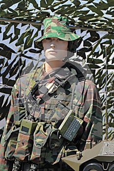 military uniform on a dummy.