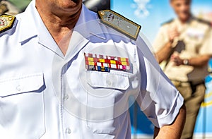 Military Uniform Officer. Spanish Armed Forces. Military honours and Military rank photo