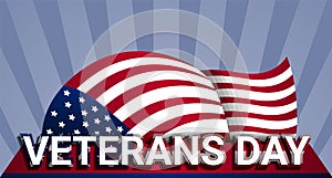 Military us veterans day concept background, realistic style